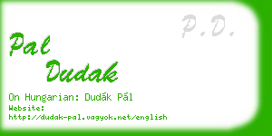pal dudak business card