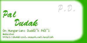 pal dudak business card